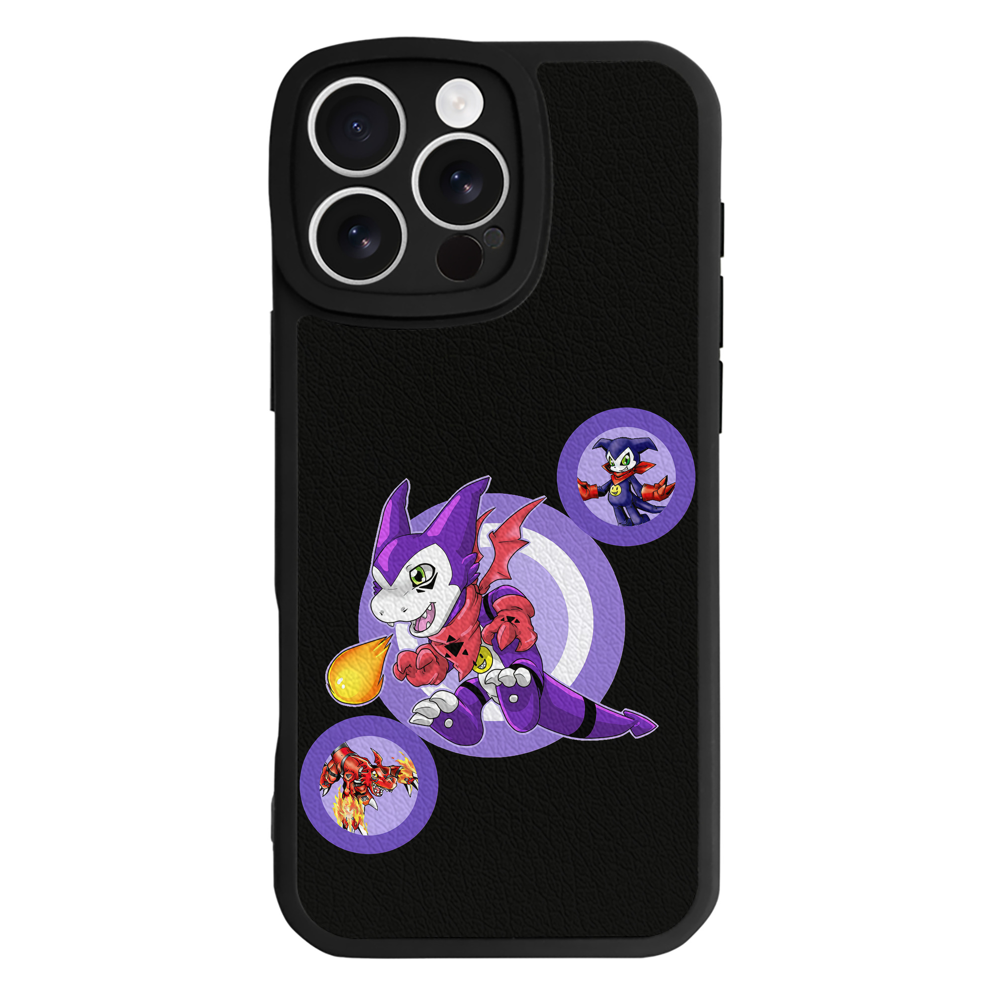 （画像用） Digimon デジタルモンスター/デジモン 【iPhone 16シリーズ対応】シリコンスマホケース（レザー調） 材質：シリコン